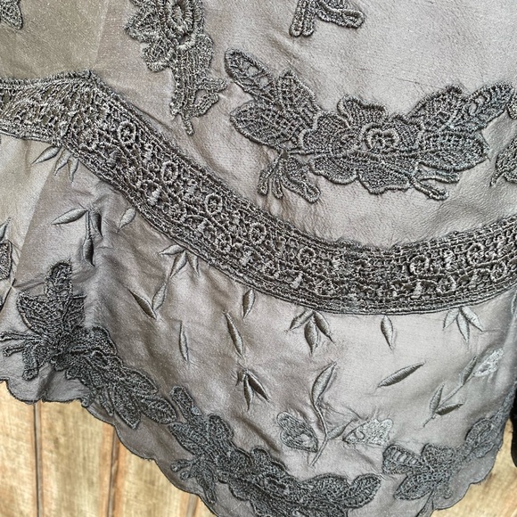 SHANI 100% silk hand beaded strapless dress - Picture 10 of 15